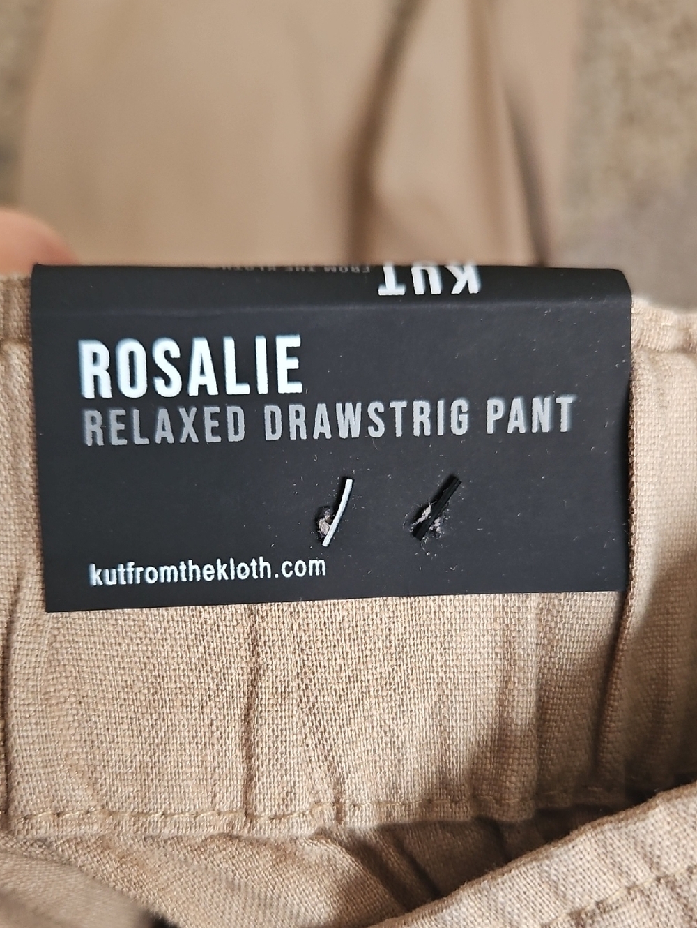 Kut from the Kloth Tan Cropped Drawstring Utility Pants - Picture 11 of 13